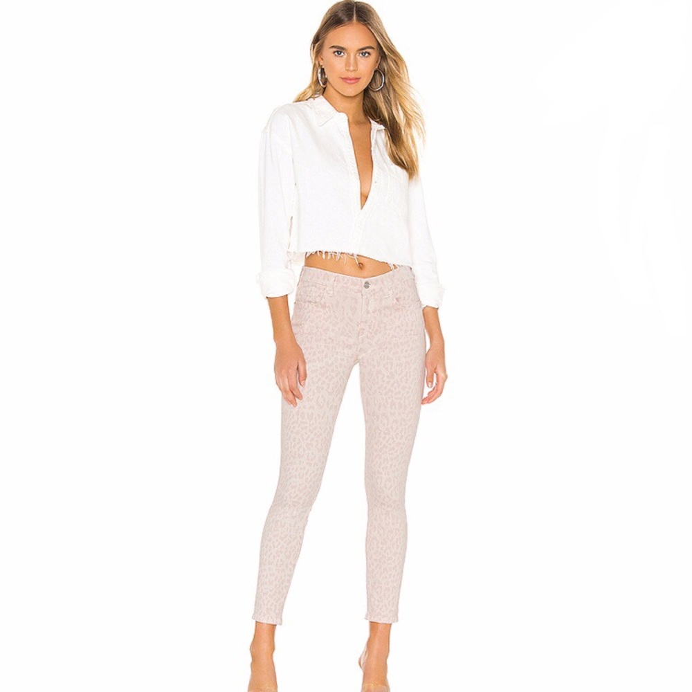 The High Waist Stiletto Leopard Rose Jeans